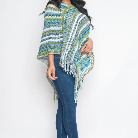 multi color poncho - Picture 2 of 3